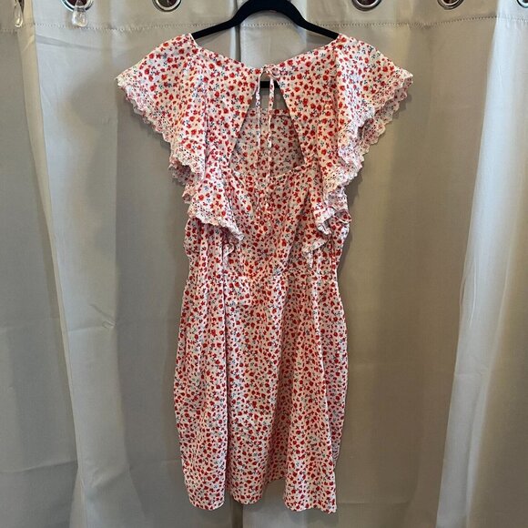 OLd Navy Dress‎ Plus XXL Ditsy Floral Square Neck Flutter Sleeve Peasant 16714 - Picture 2 of 12